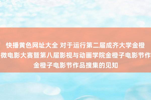 快播黄色网址大全 对于运行第二届成齐大学金橙子大学生原创微电