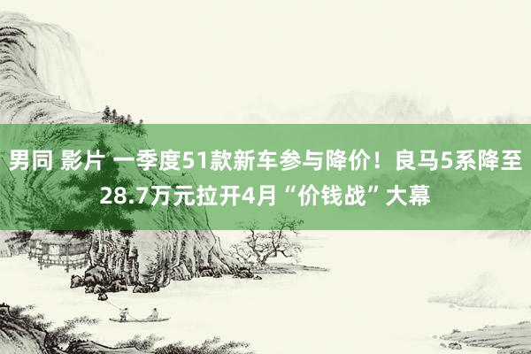   男同 影片 一季度51款新车参与降价！良马5系降至28.7万元拉开4月“价钱战”大幕